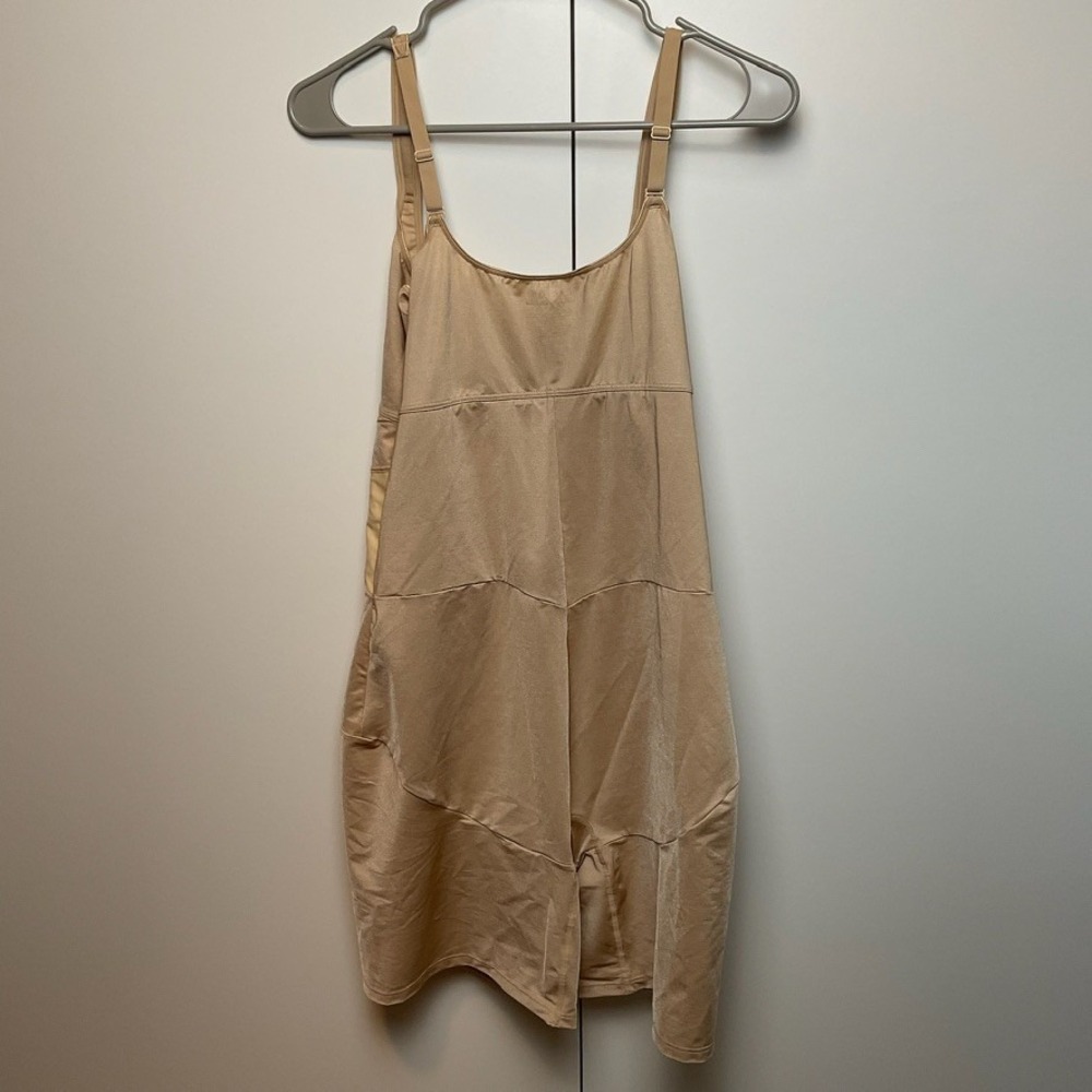 Cacique Open-Bust Thigh Shaper Nude Shapewear Bodysuit 18/20 Lane Bryant